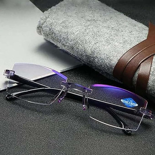 Pack de gafas antirayos azules multifocales +1.50 mas funda de cuero